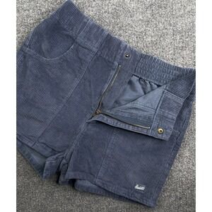 Hammies Santa Barbara Corduroy Shorts Women's 30 Blue Retro Skate Surf
